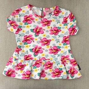 Hawaiian print fashion tee